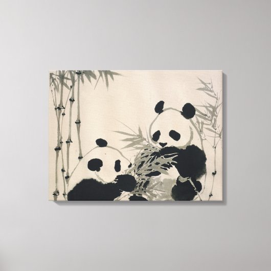 Twee Panda's Canvas (Voorkant)