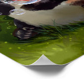 Twee panda's die liefhebben poster (Hoek)