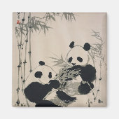 Twee panda's magneet (Voorkant)