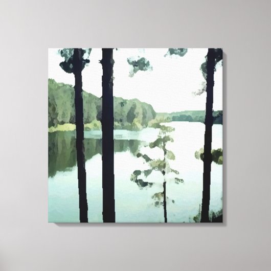 Twee panellakeview canvas afdruk (Voorkant)