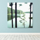 Twee panellakeview canvas afdruk (Insitu (Houten vloer))