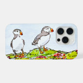 Twee papegaaiduikers iPhone hoesje (Achterkant horizontaal)