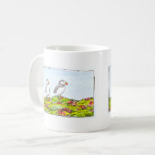 Twee papegaaiduikers koffiemok (Voorkant links)