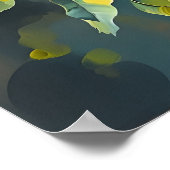 Twee papegaaien op een Branch Tree Oil Painting Ar Poster (Hoek)