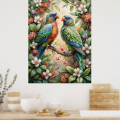 Twee papegaaien poster (Keuken)