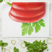 Twee paprika's theedoek (Gevouwen)