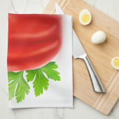 Twee paprika's theedoek (Quarter Fold)