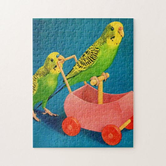 twee paraketten legpuzzel (Verticaal)