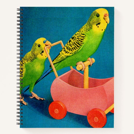 twee paraketten notitieboek (Voorkant)