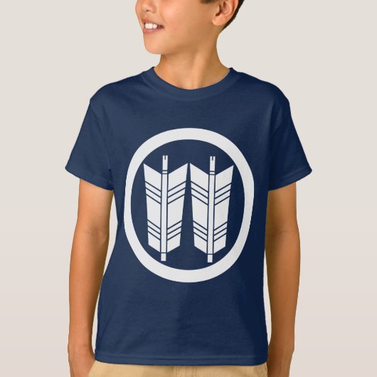 Twee parallelle pijlen in cirkel t-shirt (Voorkant)