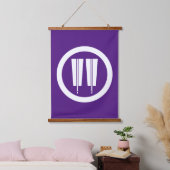 Twee parallelle ventilatoren in cirkel hangend wandkleed (Slaapkamer)