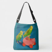 twee parkieten crossbody tas (Voorkant)