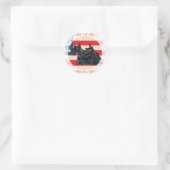 Twee patriottische Schotse terriërs Ronde Sticker (Tas)