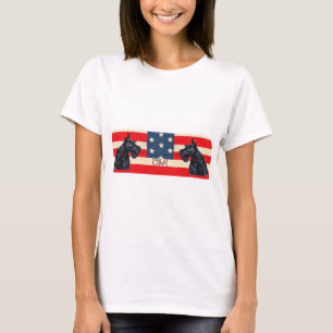 Twee patriottische Schotse terriërs T-shirt
