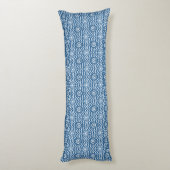 Twee patronen | Klassiek blauw Lichaamskussen (Achterkant (Verticaal))