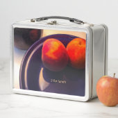 Twee Peaches Stilleven Metalen Lunchbox (In situ)