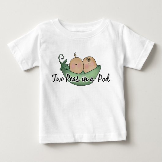 Twee Peas Twin unisex baby T-shirt (Voorkant)