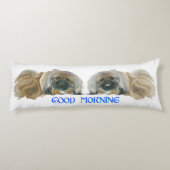 Twee Pekingese Goedemorgen Lichaamskussen (Achterkant)
