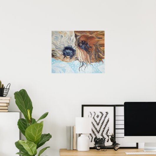 Twee pekingese honden poster (Thuiskantoor)