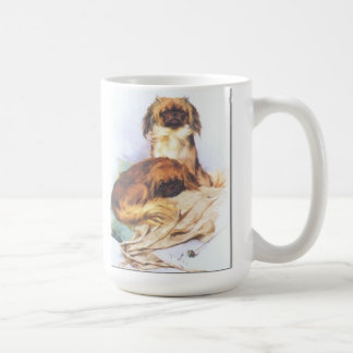 Twee pekingese koffiemok