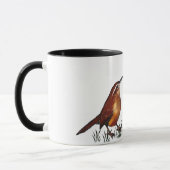 Twee pennen, pijnbomen: Oliepastel, Freehand Art Mok (Links)