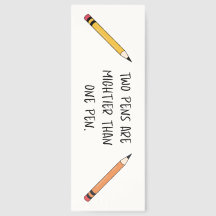 Twee pennen zijn machtiger dan één pen