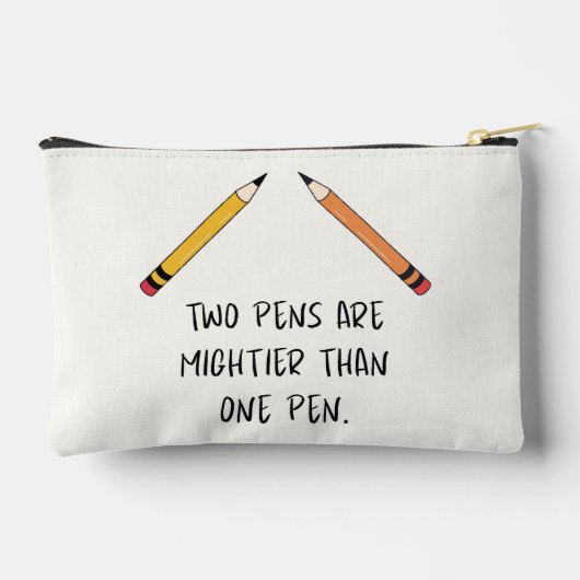 Twee pennen zijn machtiger dan één pen etui (Achterkant)