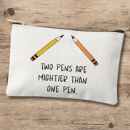 Twee pennen zijn machtiger dan één pen etui
