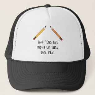 Twee pennen zijn machtiger dan één pen trucker pet