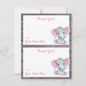 Twee per pagina Dank je kaarten Olifant Meisje Sho (Voorkant)