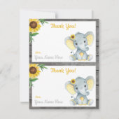 Twee per pagina Dank je kaarten Olifant Meisje Sho (Voorkant)