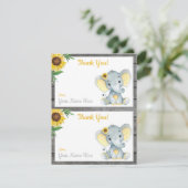 Twee per pagina Dank je kaarten Olifant Meisje Sho (Staand voorkant)