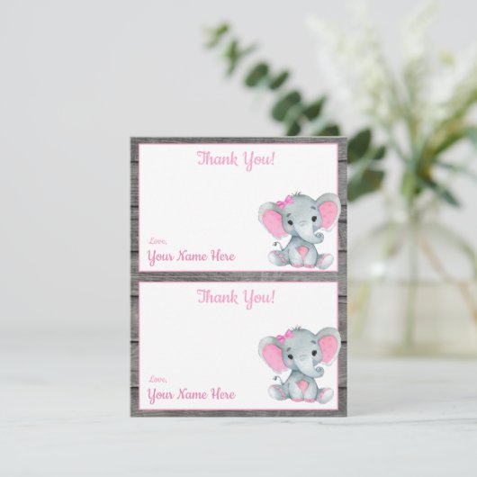 Twee per pagina Dank u voor de ellephant Girl Show Kaart (Staand voorkant)
