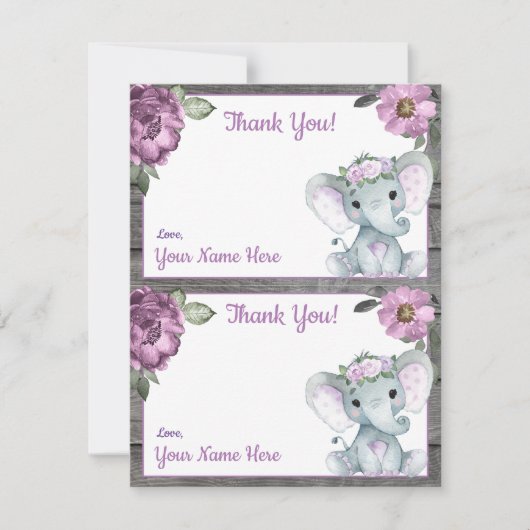 Twee per pagina Dank u voor de ellephant Girl Show Kaart (Voorkant)