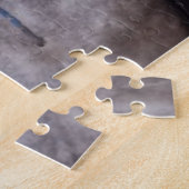 twee percheron's ploegen Puzzle Legpuzzel (Zijkant)