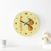 Twee peren ~ Botanische klok ~ Keuken ~ Elke kleur (Huis)