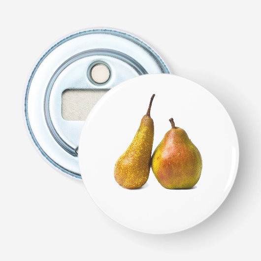 Twee peren button flesopener (Voorkant)