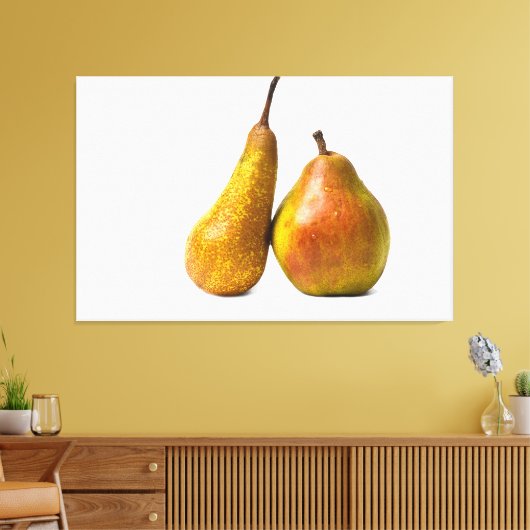 Twee peren canvas afdruk (Insitu (Woonkamer))
