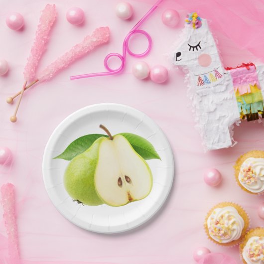 Twee peren papieren bordje (Feest)