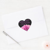 Twee perfect roze Roses Weddenschapslabel Hart Sticker (Envelop)