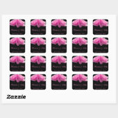 Twee perfect roze rozen persoonlijke bruiloft vierkante sticker (Vel)