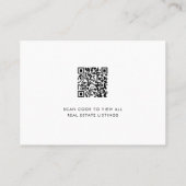 Twee personen aangepaste QR-code foto onroerend go Visitekaartje (Achterkant)