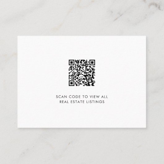 Twee personen aangepaste QR-code foto onroerend go Visitekaartje (Achterkant)