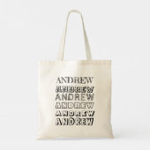 Twee persoonlijke namen kleuren uw eigen stijl tote bag (Achterkant)