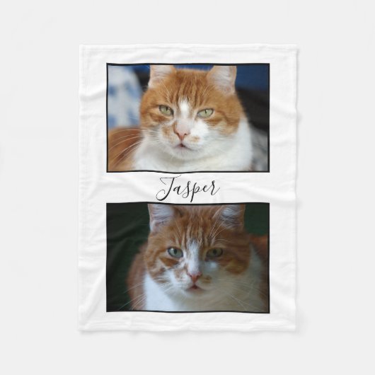 Twee Pet Photo Fleece Blanket Deken (Voorkant)