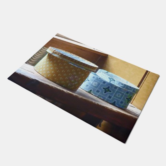 Twee Petten dozen Deurmat (Schuin)