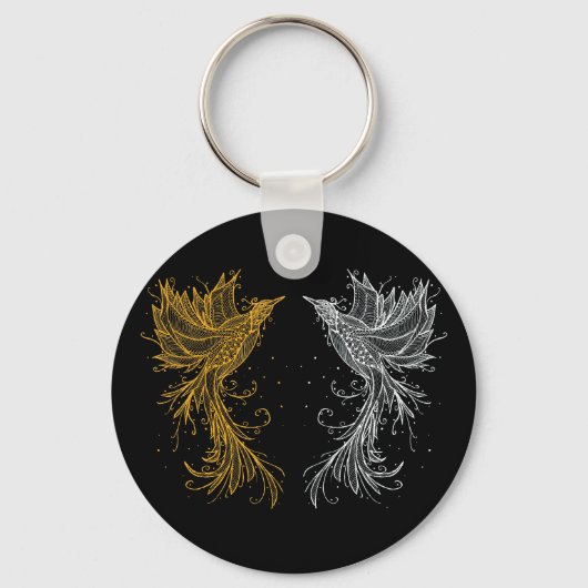 Twee Phoenix Tweelingen Sleutelhanger (Voorkant)