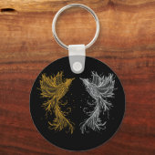 Twee Phoenix Tweelingen Sleutelhanger (Voorkant)