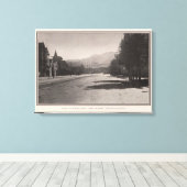 Twee pieken van de markt en de straten van Noe Canvas Afdruk (Insitu (Houten vloer))