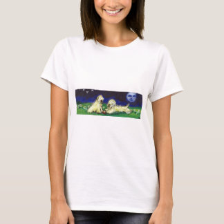 Twee piepen onder de maan t-shirt